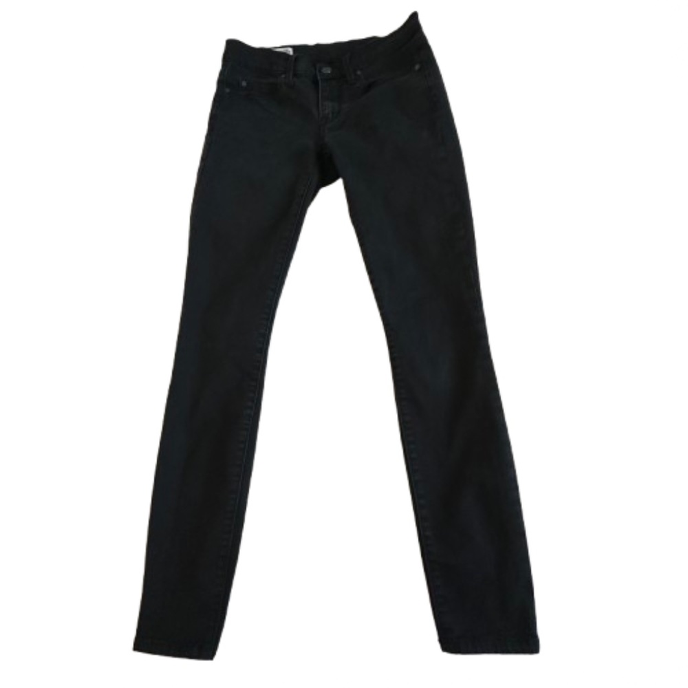 Gap 1969 Women's 25 S Black Skinny Short Leggings Jeans Cotton Blend Slim Fit